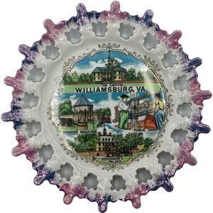 Vintage WILLIAMSBURG Landmarks Collectible Souvenir 8" Plate Decor Memorabilia